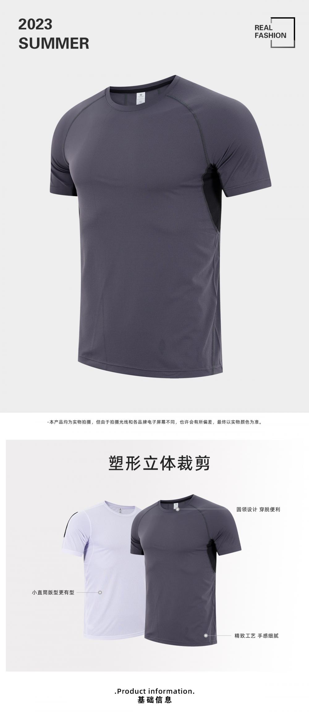 CQ1003 # Round Neck Short Sleeve T-shirt Short Sleeve Round Neck