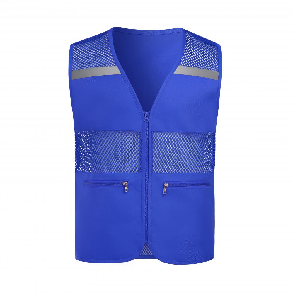 M4002- Fishing Net Pocket Zipper Vest Single-layer