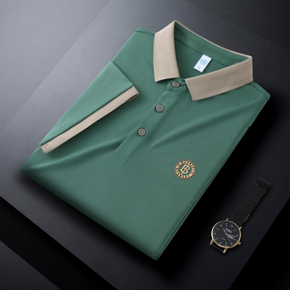 CX2601 Color Blocked Polo Short Sleeved Lapel