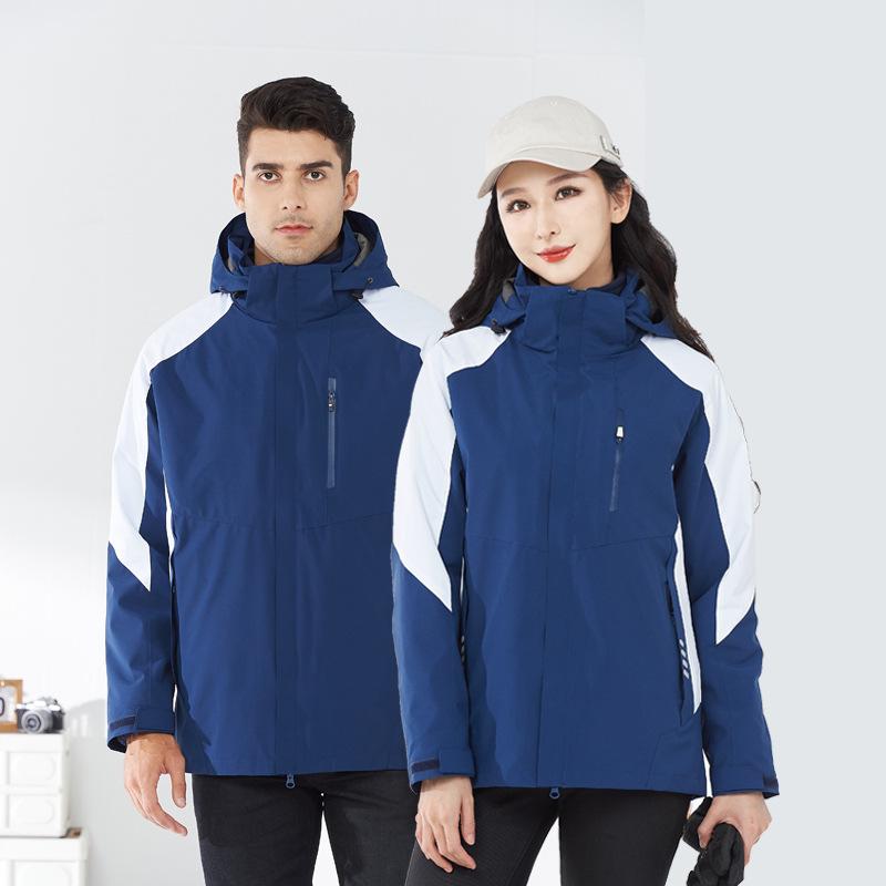 2188 Outdoor Assault Jackets For Men And Women, Three In One Detachable Two-piece Set, Autumn And Winter Warm Workwear Printed With Logo