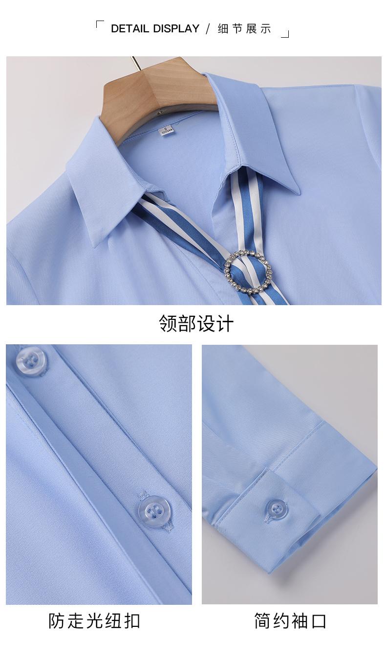 TL880 # V-neck Concealed Placket Torn Card Bamboo Fiber Shirt 1TL860