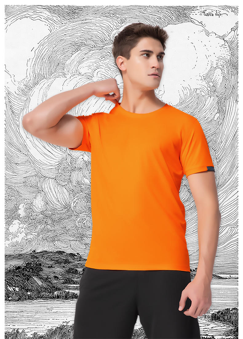 R215 # Running Short Sleeved T-shirt Short Sleeved Round Neck