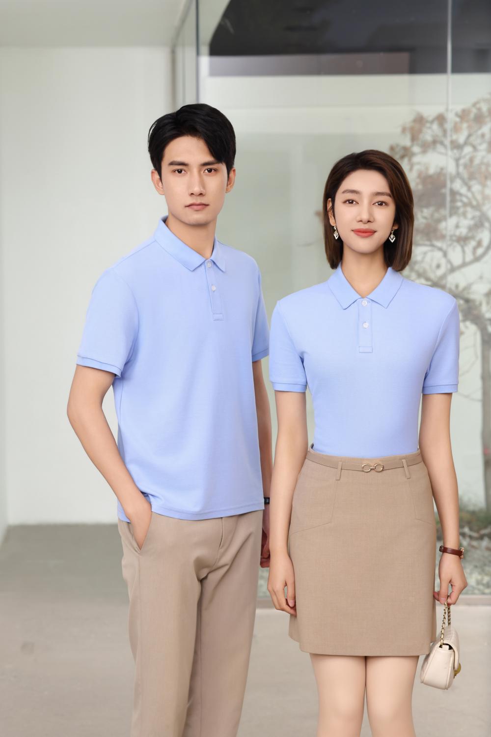 BT6666 Xinjiang Long Staple Cotton Heavyweight Collar Polo Short Sleeved Collar