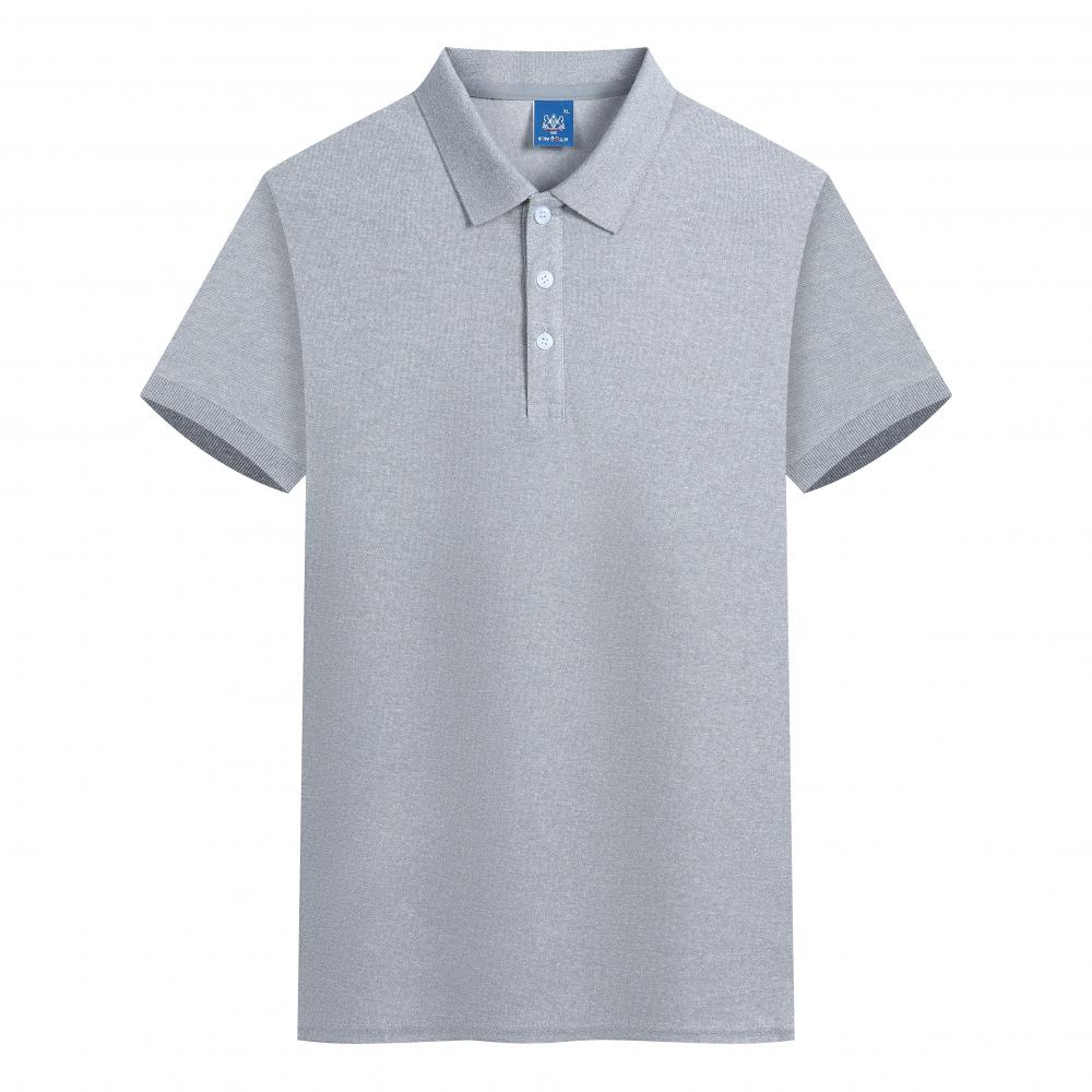 F2011-210g 50% Island Cotton 50% Ice Ion Fiber Solid Color Polo Shirt Polo Short Sleeved Collar