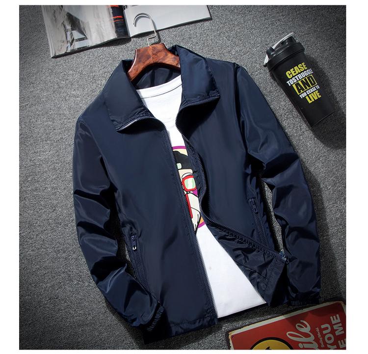 F1618 Stand Collar Single-layer Thin Spring And Autumn Windbreaker Windproof Jacket