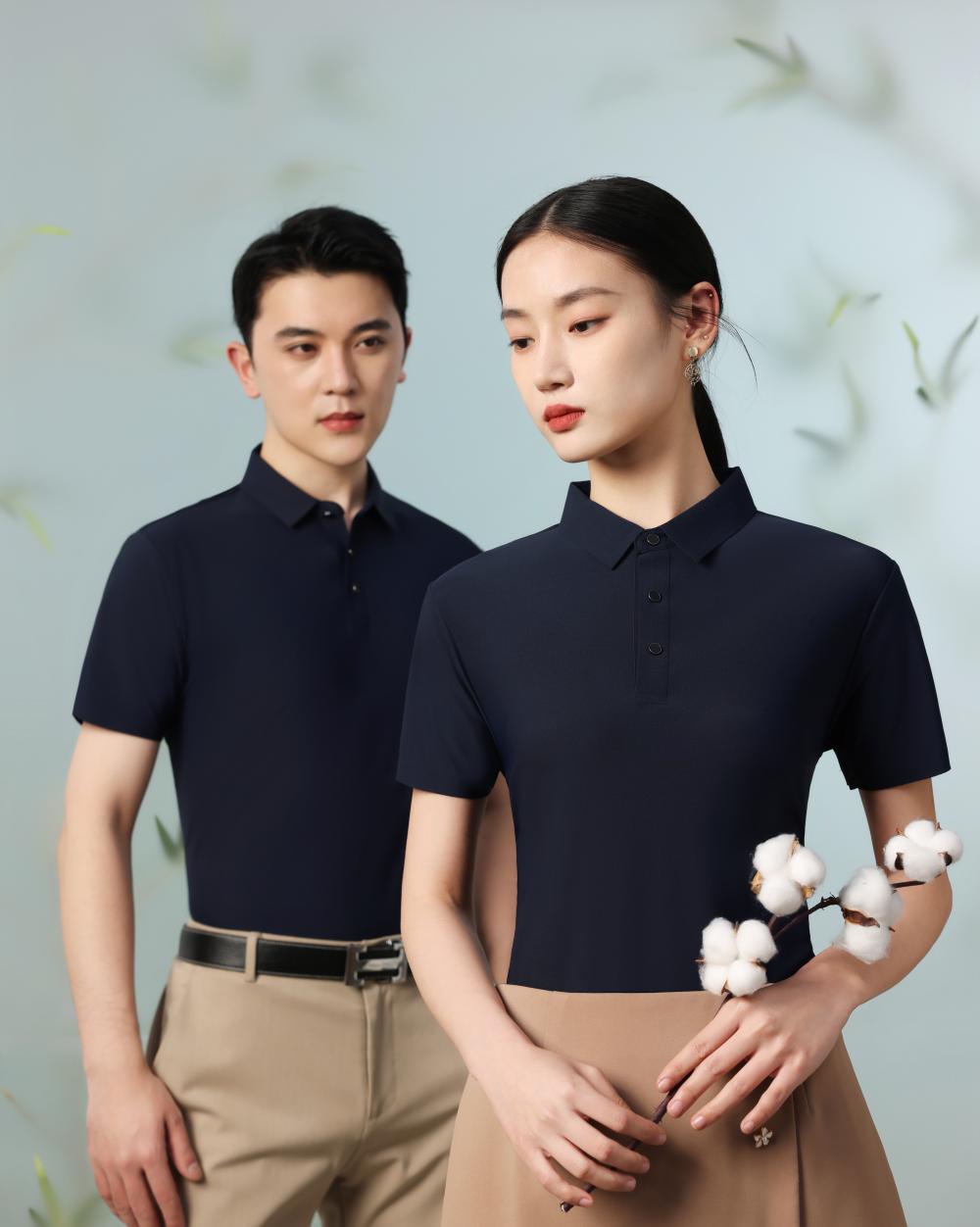 CX151 Seamless Lapel Polo Short Sleeved Lapel