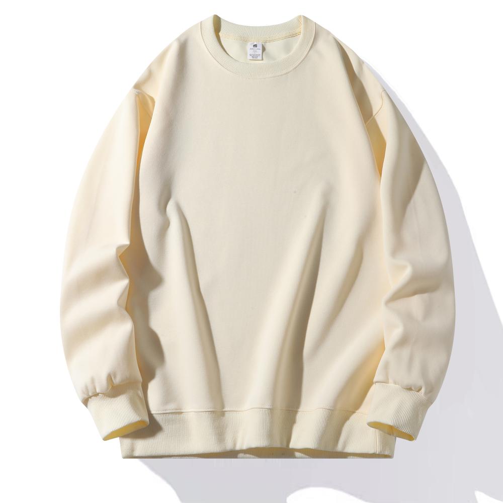 Composite Cotton Top Silk Shoulder Sweatshirt Round Neck