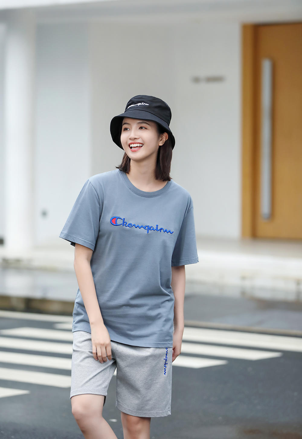 Champion GJ Short Sleeved T-shirt Short Sleeved Round Neck