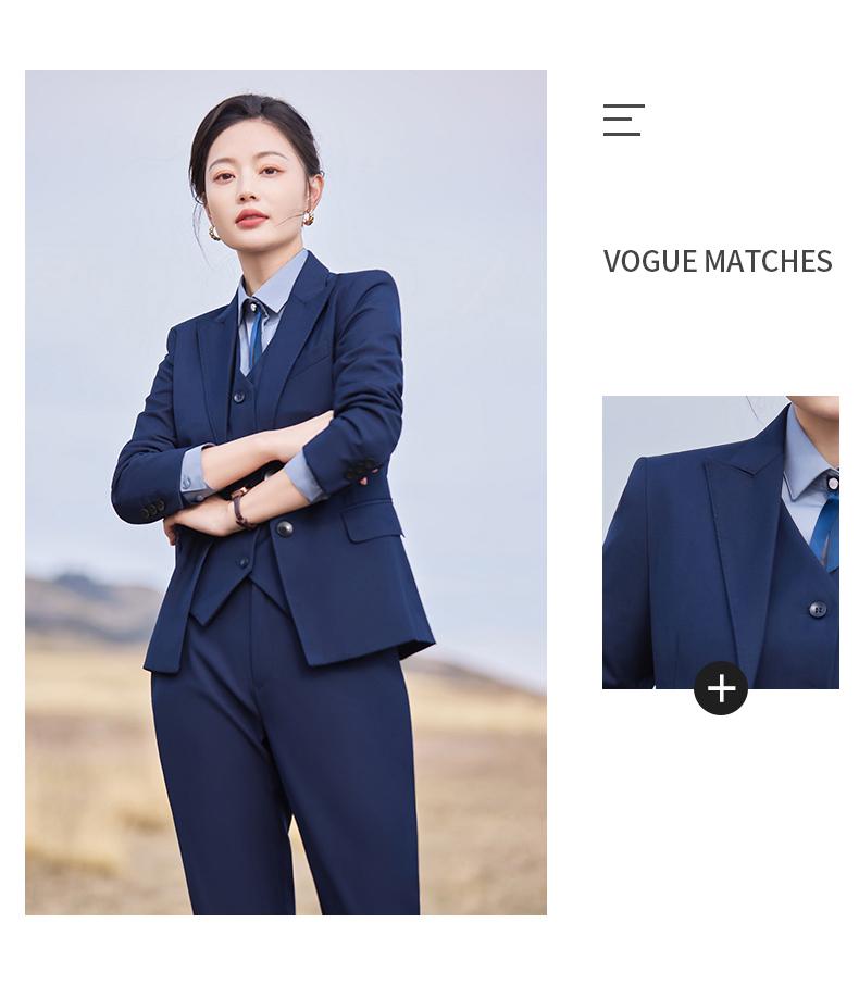 E888 Style/double Button Bead Edge Suit/imitation Wool Thickened TR-460g Suit Set