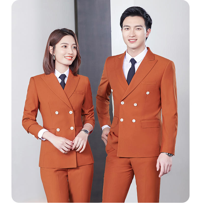 E-5 Style/thick Imitation Wool/double Breasted Suit (8 Colors - Out Of Stock, Customized Upon Order), Black Ample Suit Slim Fit Version