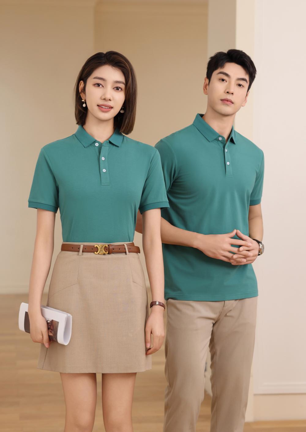 BT6688 Mulberry Silk Solid Color Polo Short Sleeve Collar