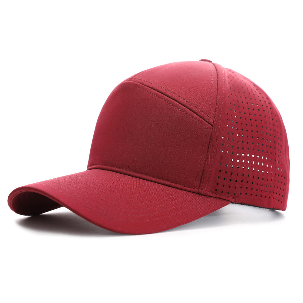 HB158 # High End Laser Mesh Quick Drying Seven Piece Hat, Baseball Cap