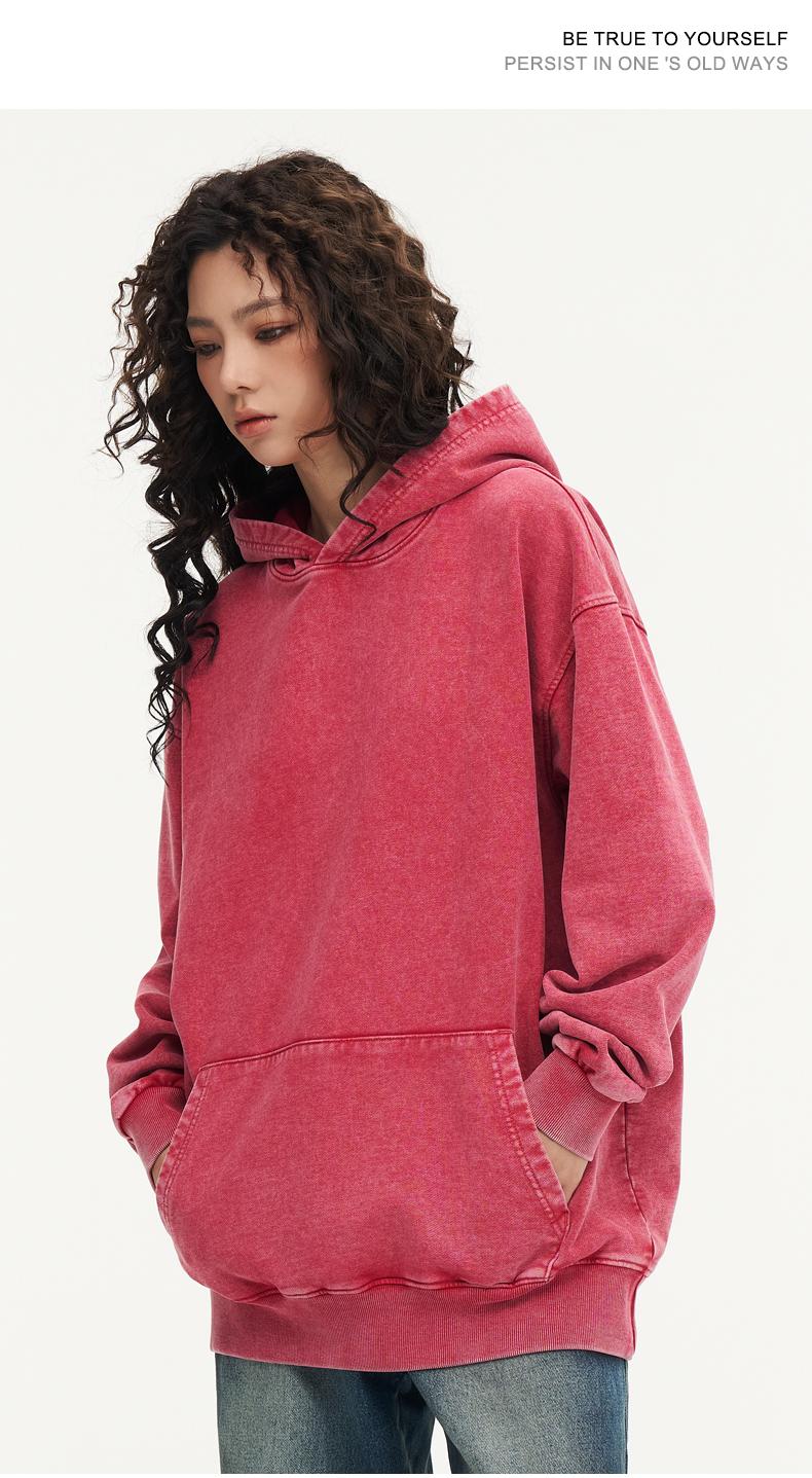 F8216-425g Looped Double Stranded 100 Cotton Washed Hoodie Hoodie Hoodie Hooded Hood