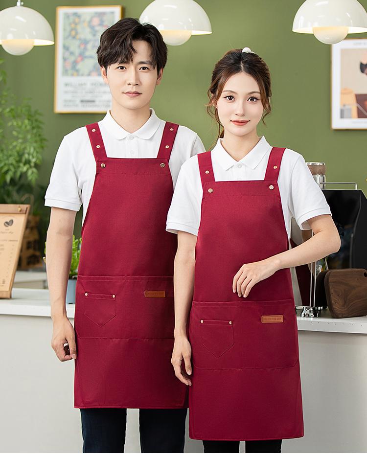 CX2306 Canvas Waterproof Widened Shoulder Strap Adjustable Apron Double Shoulder Buckle