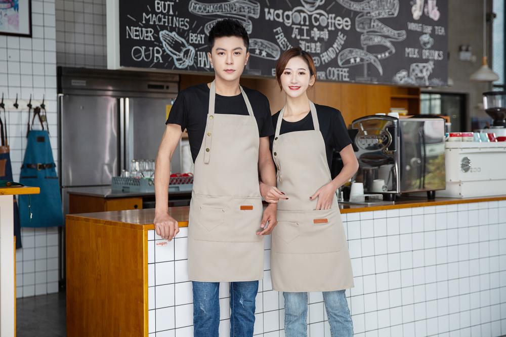 CX A08 # Adjustable Neck Hanging Canvas Waterproof Apron