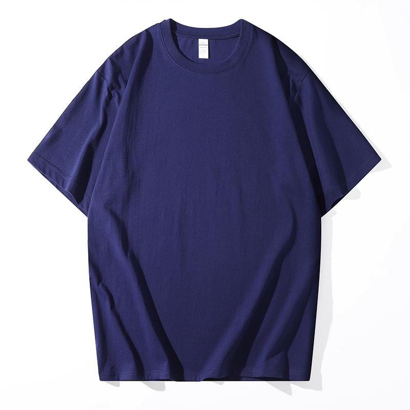 A5018-200g Off Shoulder Short Sleeved Round Neck Pure Cotton T-shirt