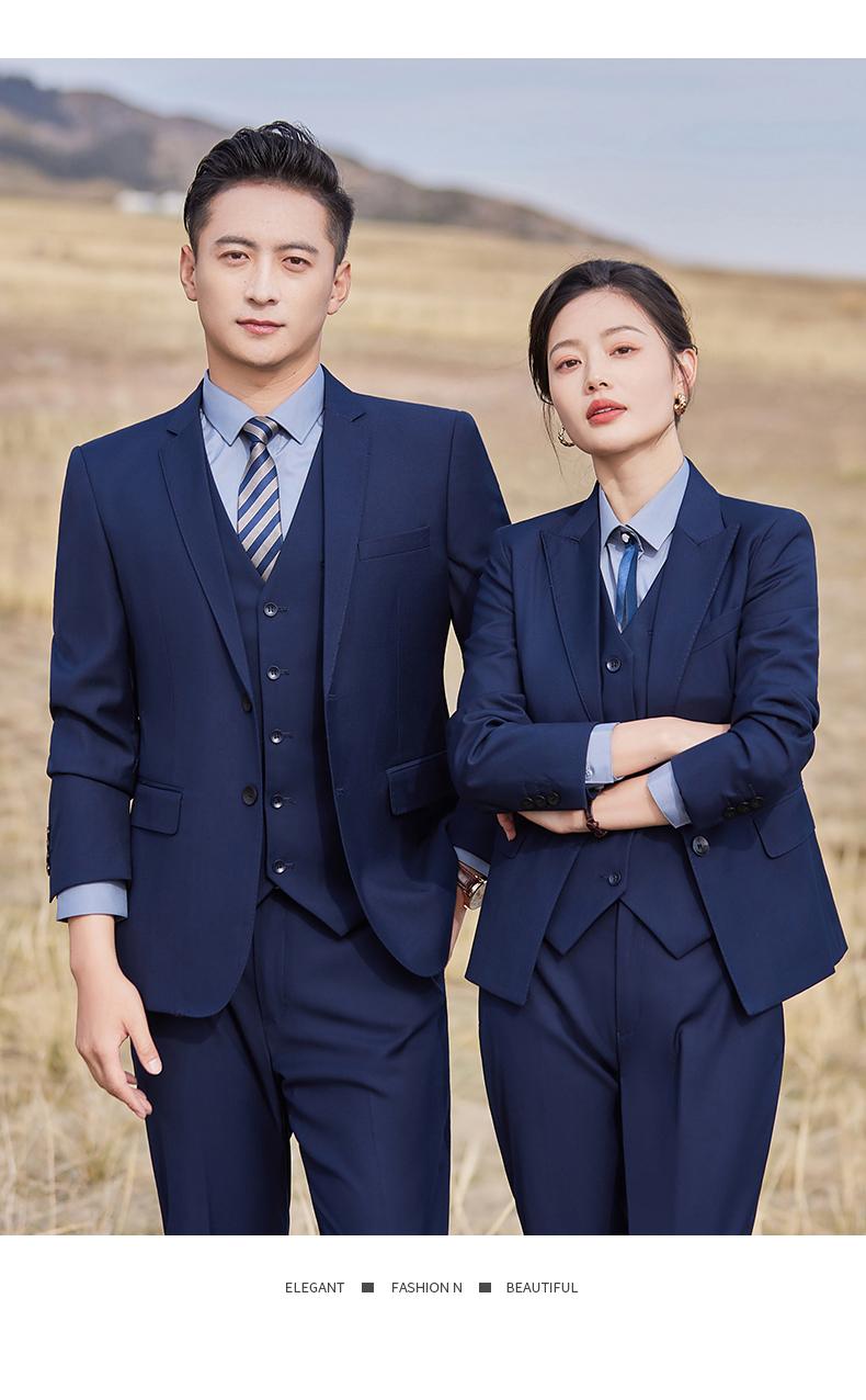 E888 Style/double Button Bead Edge Suit/imitation Wool Thickened TR-460g Suit Set