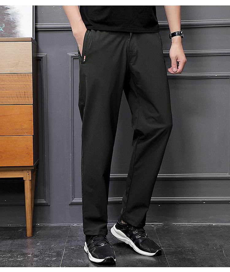 2028 Summer - Men's Casual Slim Fit Straight Tube Versatile Trend Loose Spring And Autumn Sports Quick Drying Pants Summer Thin Pants Charge Pants