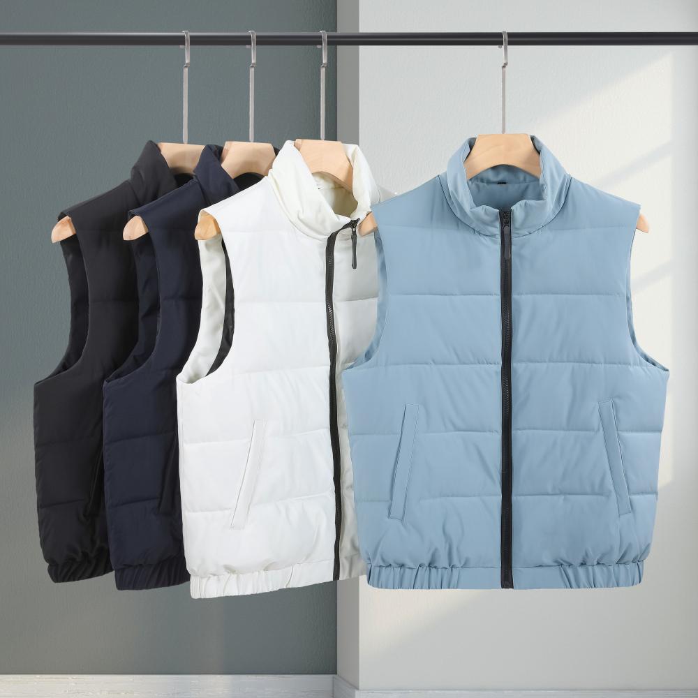 Beitan 5508 Casual Elastic Down Cotton Vest YKK Zipper Jacket With Velvet