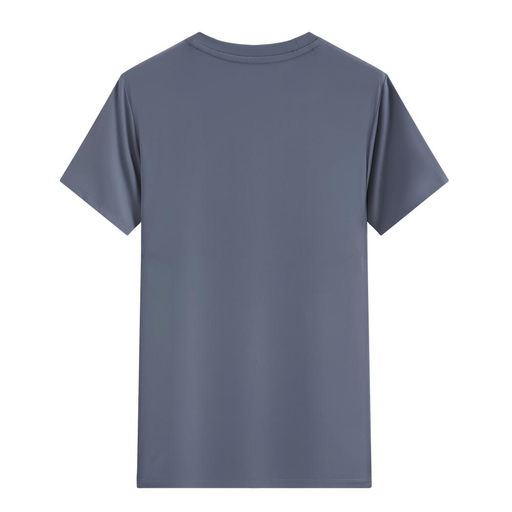 H813 Matte Plain Weave Round Neck T-shirt Short Sleeved Round Neck