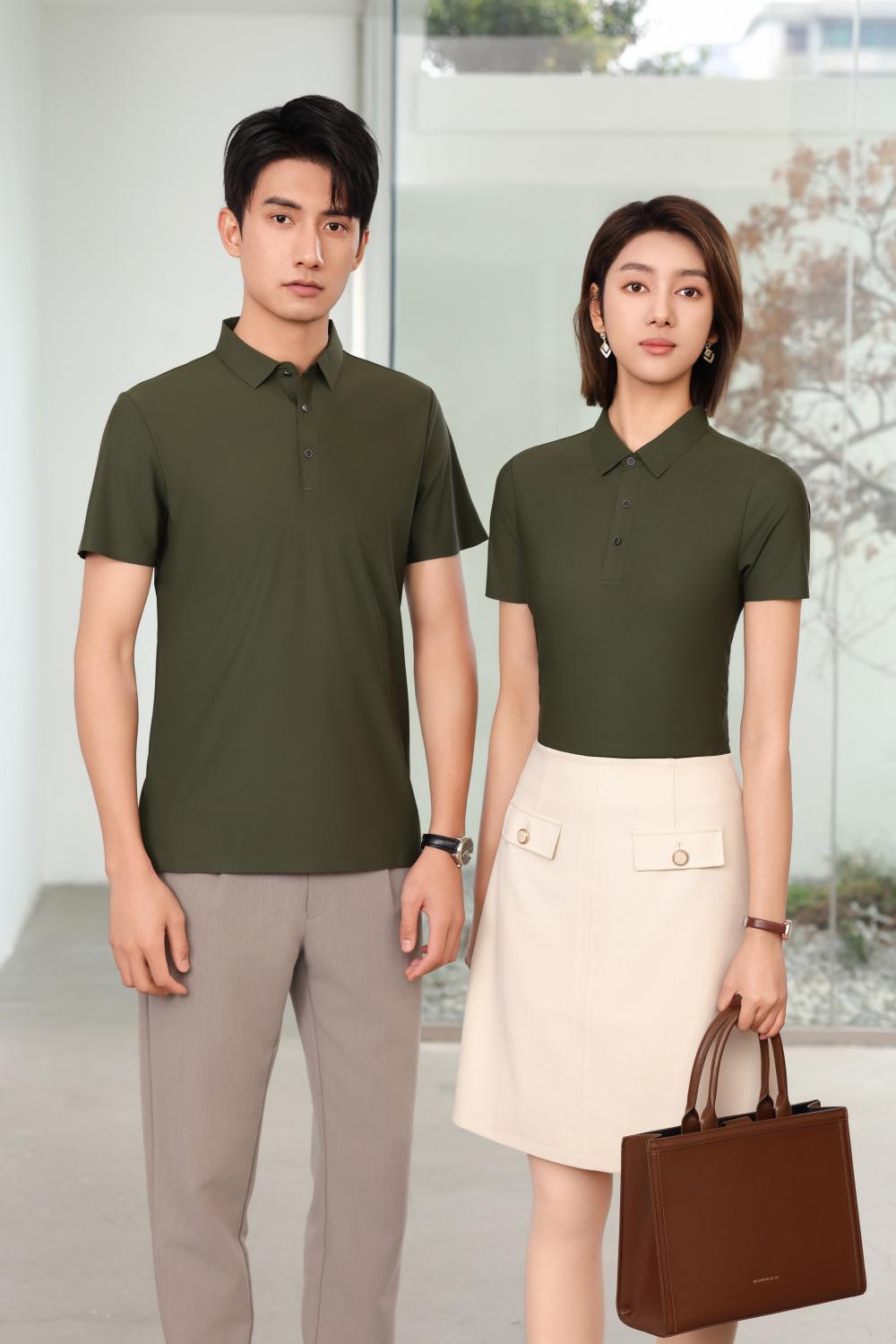 BT6679 High-end Seamless Lapel Polo Short Sleeved Lapel