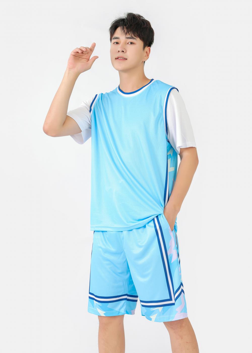 LQ1306 # Short Sleeved Basketball Set Short Sleeved Round Neck