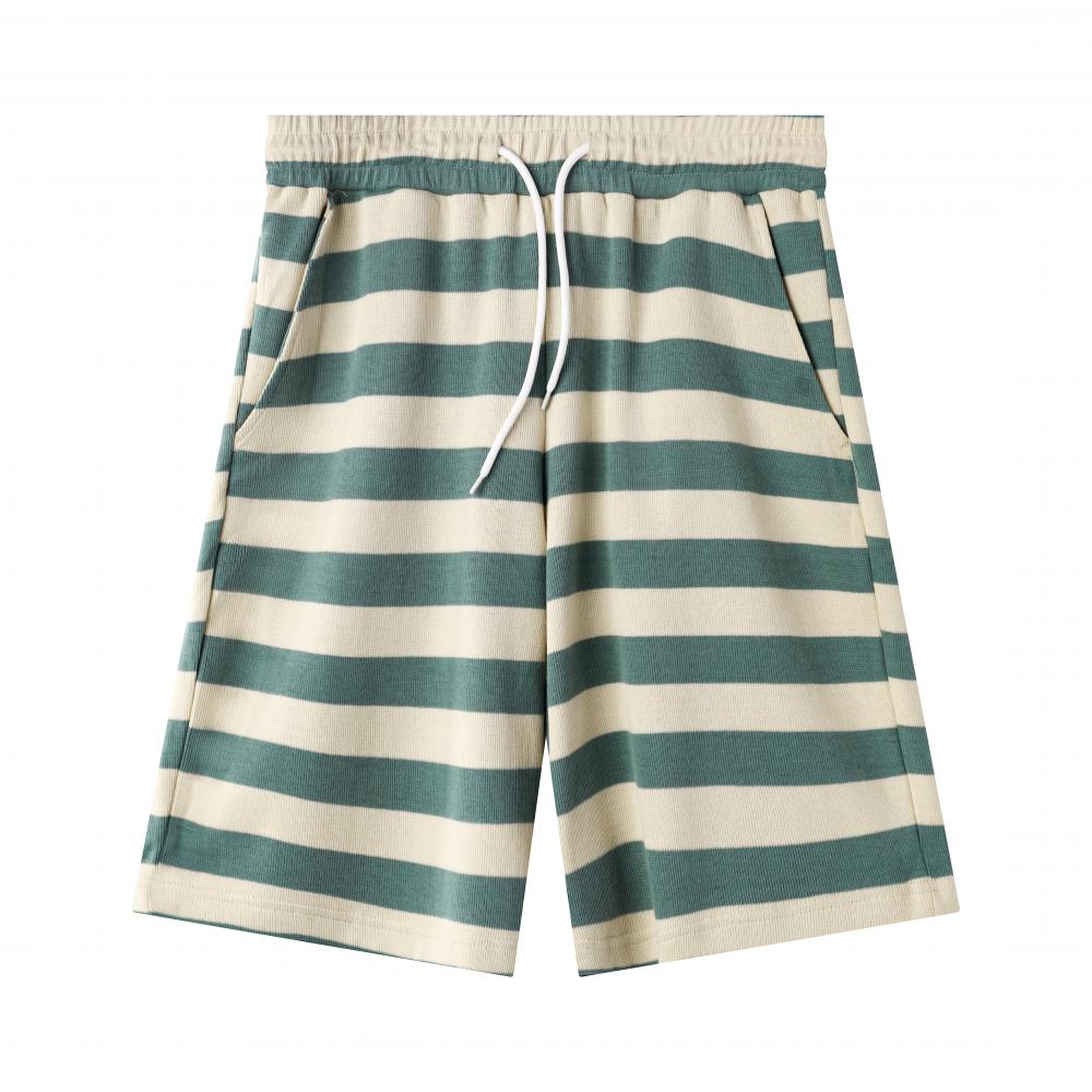 Color Woven Striped Shorts 37631 # Pants