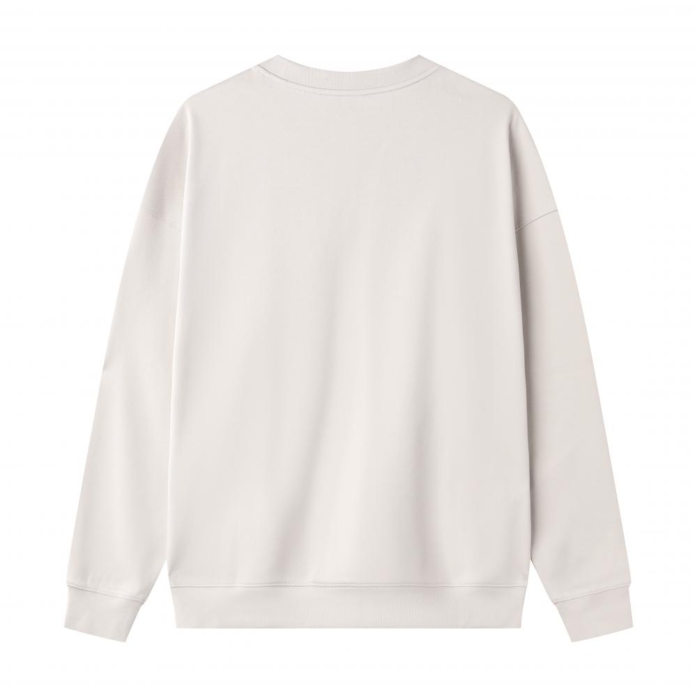 Twill Jacquard Double-sided Small Drop Shoulder Round Neck Sweatshirt 6063#