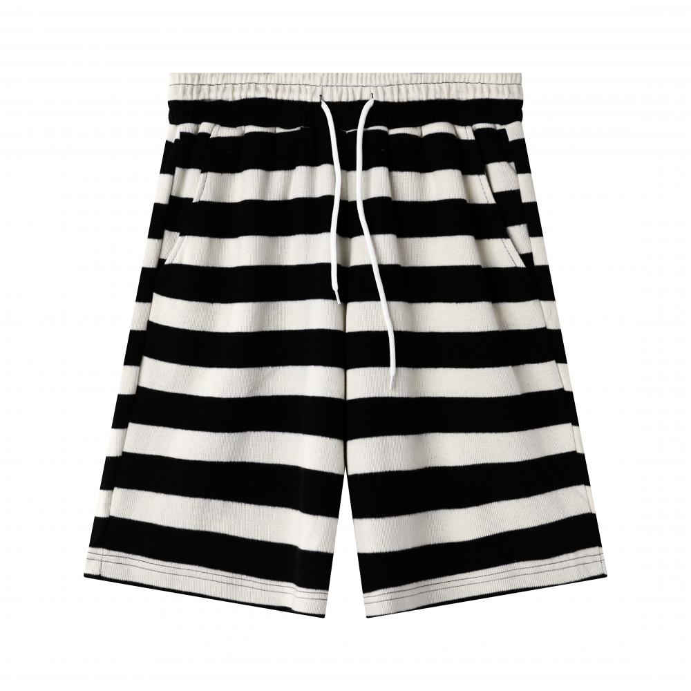 Color Woven Striped Shorts 37631 # Pants