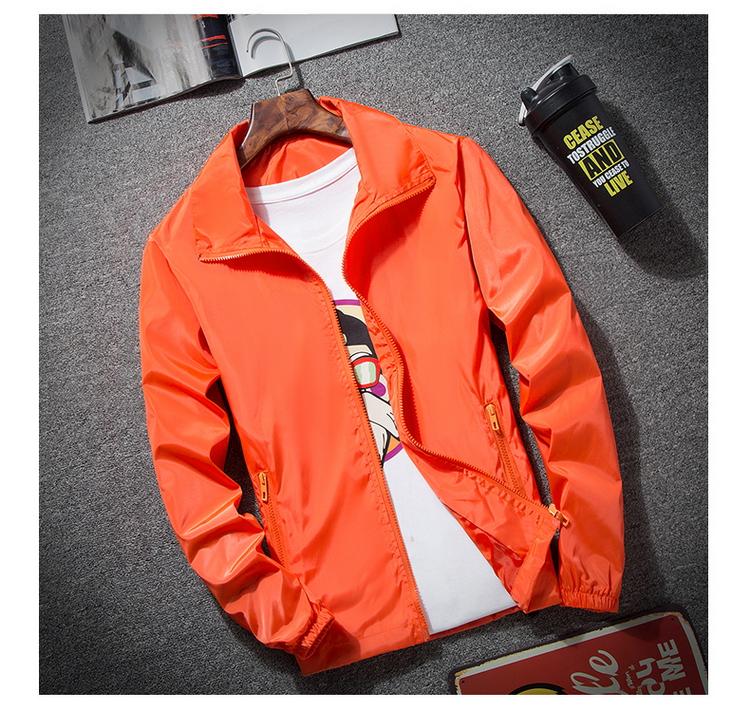 F1618 Stand Collar Single-layer Thin Spring And Autumn Windbreaker Windproof Jacket