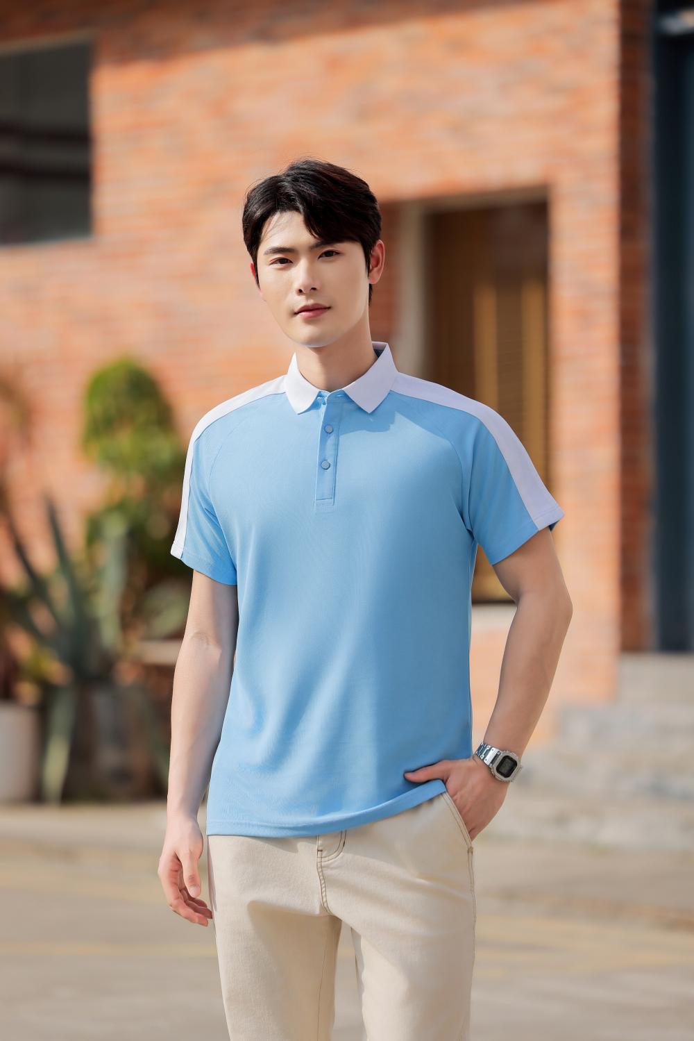 KF9255 # Fashion Polo Shirt Polo Short Sleeve Collar