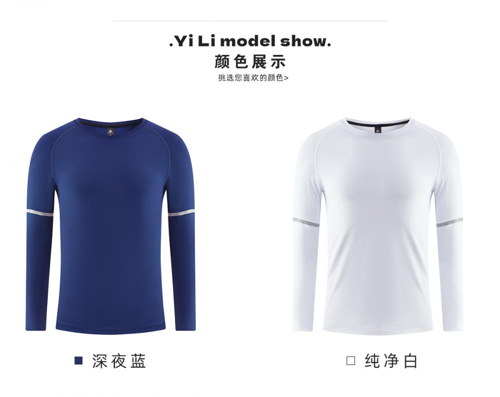 T9829 # Round Neck Long Sleeved T-shirt Long Sleeved Round Neck