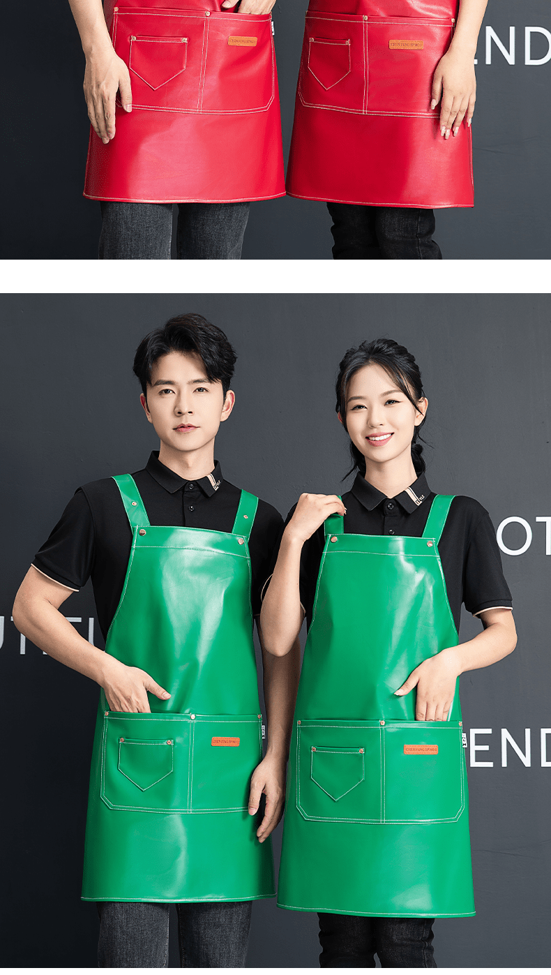 CX P07 # Adjustable H-Shoulder Strap Soft Leather Apron