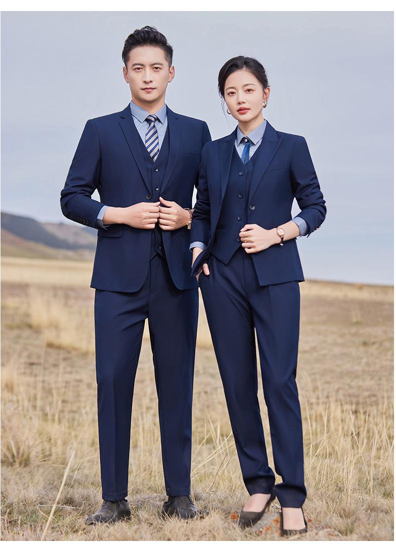 E888 Style/double Button Bead Edge Suit/imitation Wool Thickened TR-460g Suit Set