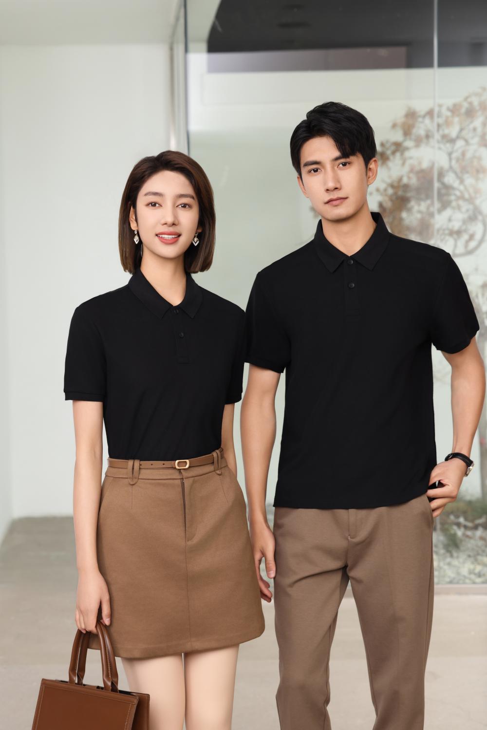 BT6666 Xinjiang Long Staple Cotton Heavyweight Collar Polo Short Sleeved Collar