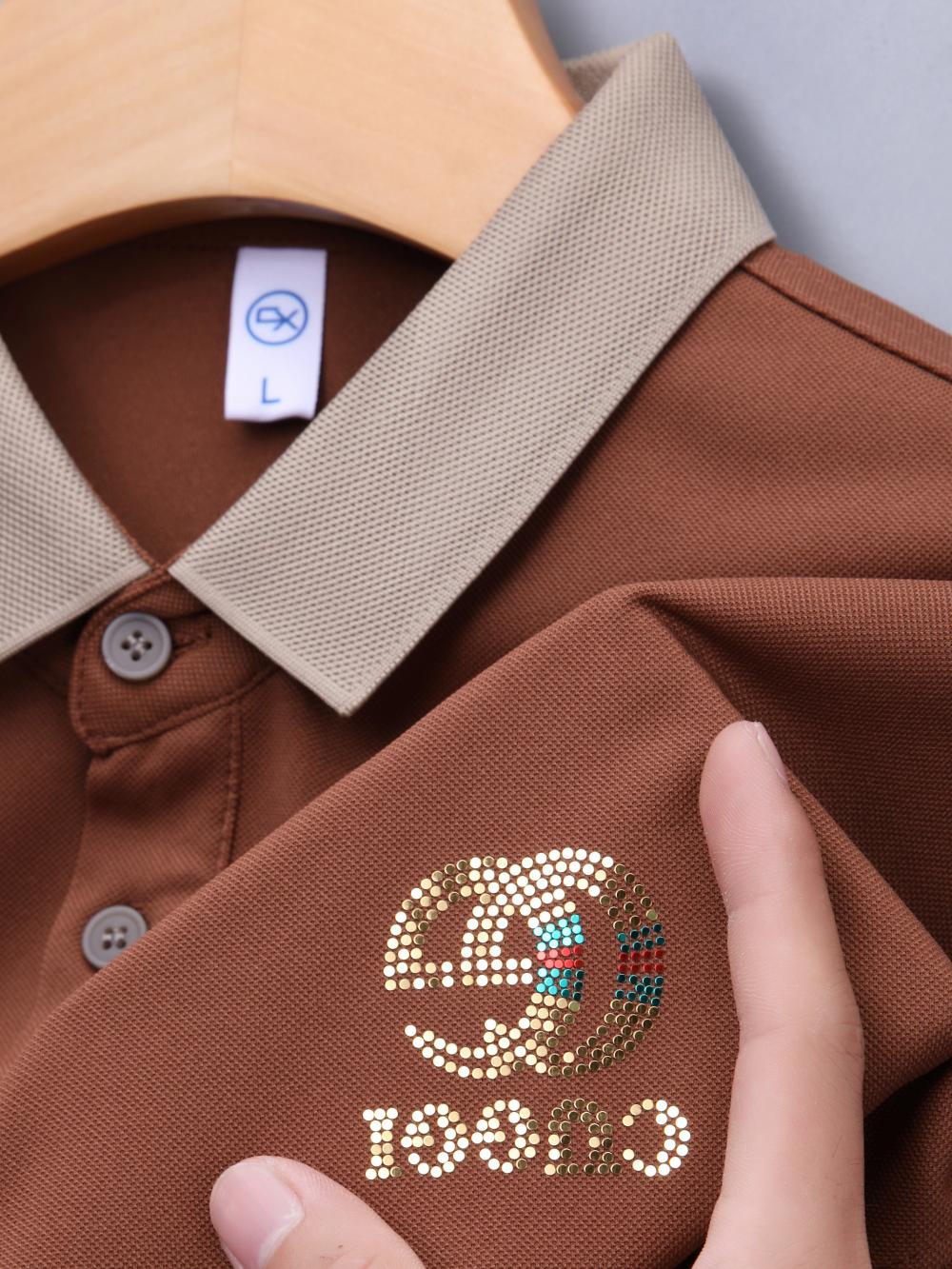 CX2601 Color Blocked Polo Short Sleeved Lapel