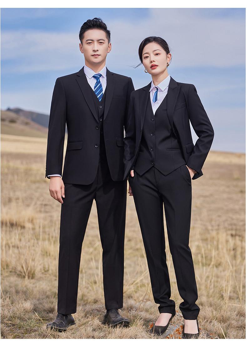 E888 Style/double Button Bead Edge Suit/imitation Wool Thickened TR-460g Suit Set