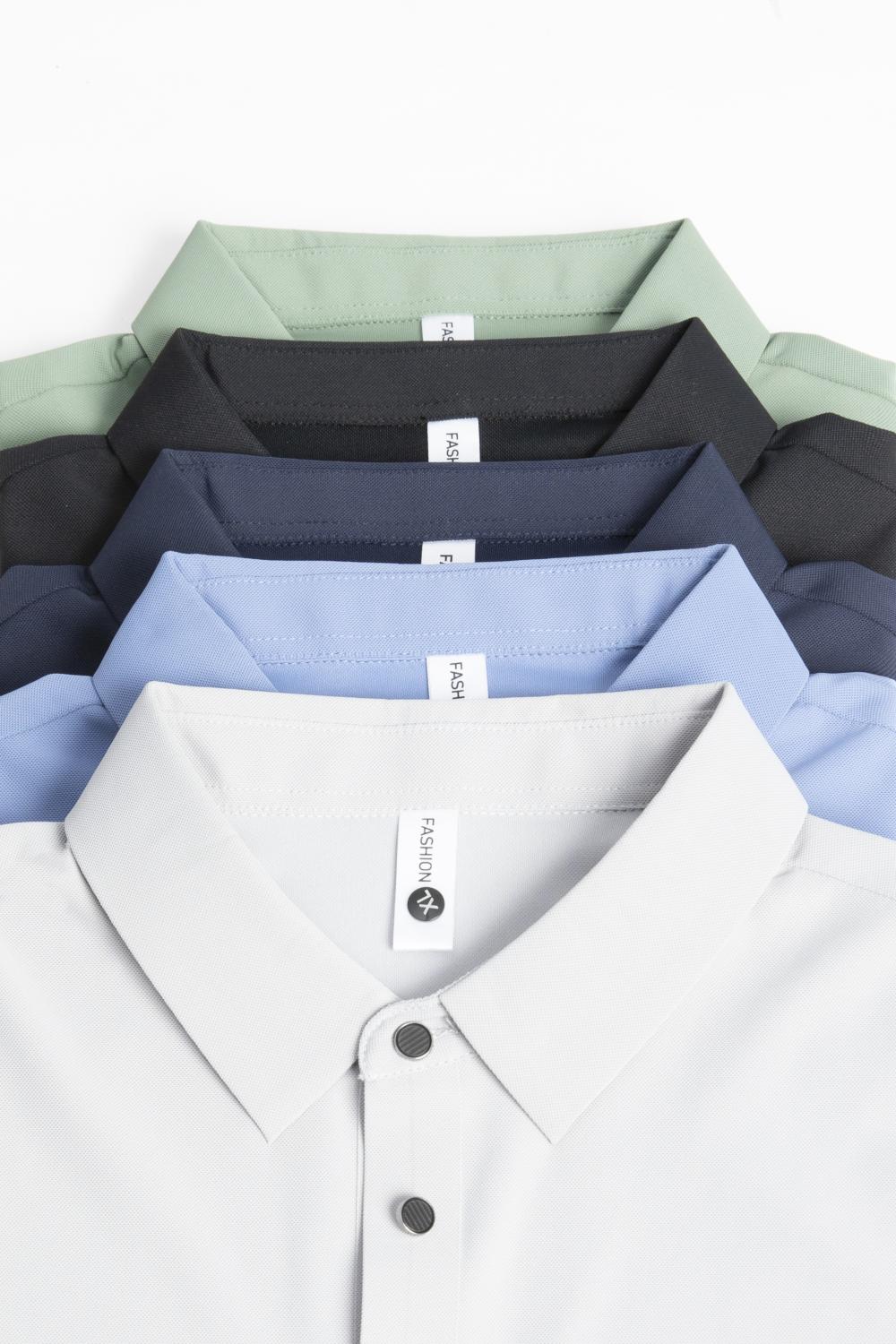 CX151 Seamless Lapel Polo Short Sleeved Lapel