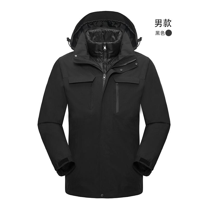 F9201 Heat Sealed Adhesive High Breathability YKK Zipper Mid Long Baby Fleece Jacket Three In One