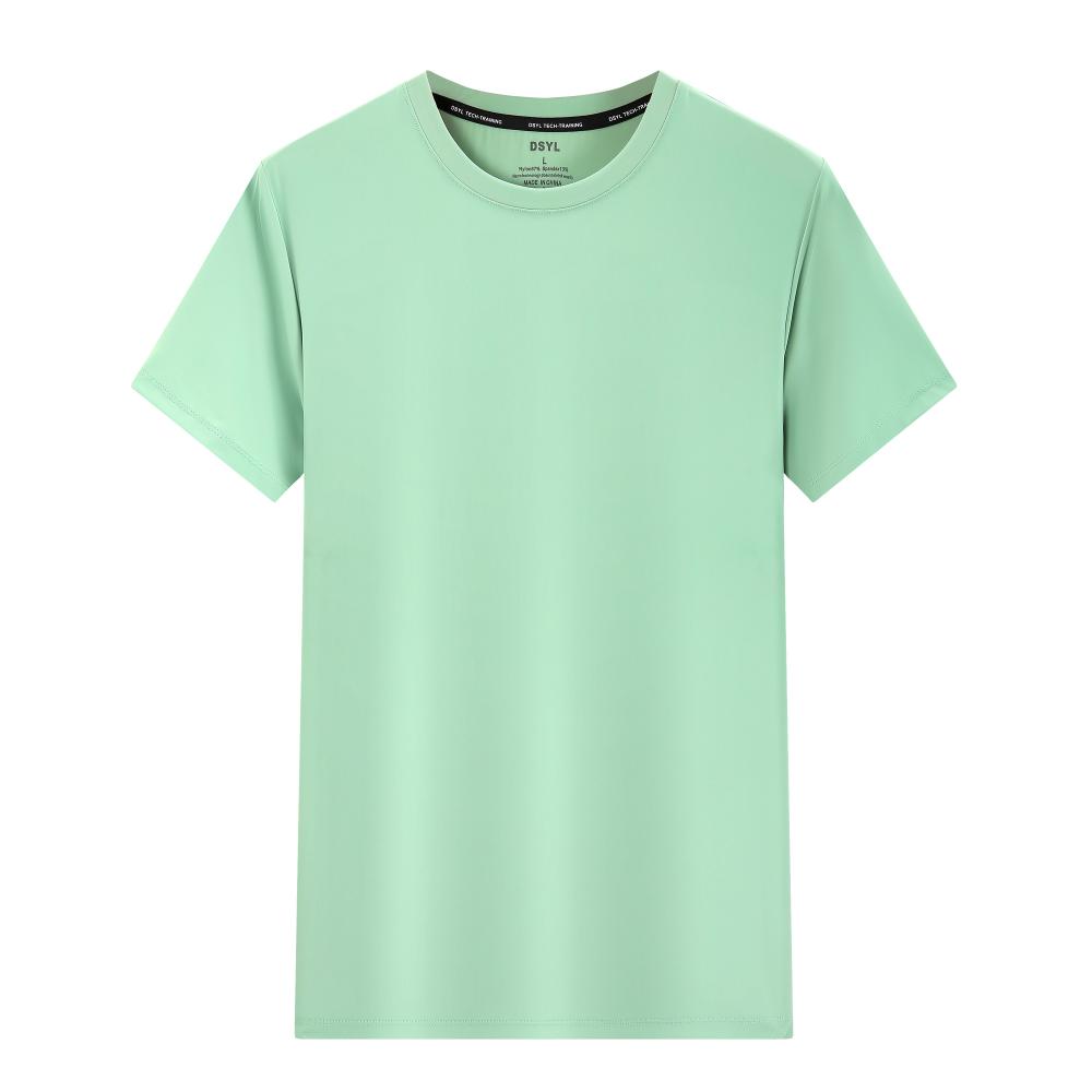 H813 Matte Plain Weave Round Neck T-shirt Short Sleeved Round Neck