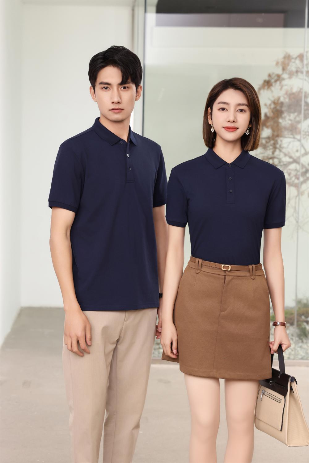 BT6688 Mulberry Silk Solid Color Polo Short Sleeve Collar