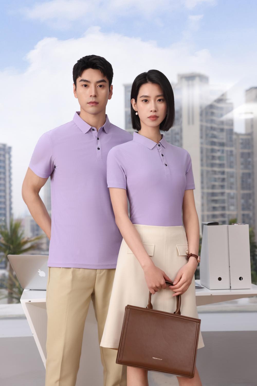 BT6678 High-end Semi Seamless Lapel Polo Short Sleeved Lapel