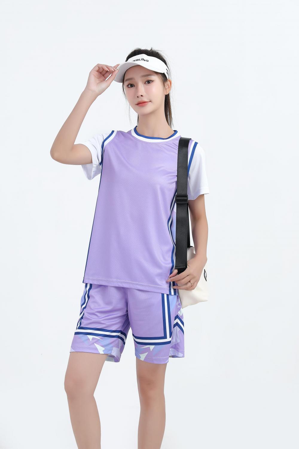 LQ1306 # Short Sleeved Basketball Set Short Sleeved Round Neck