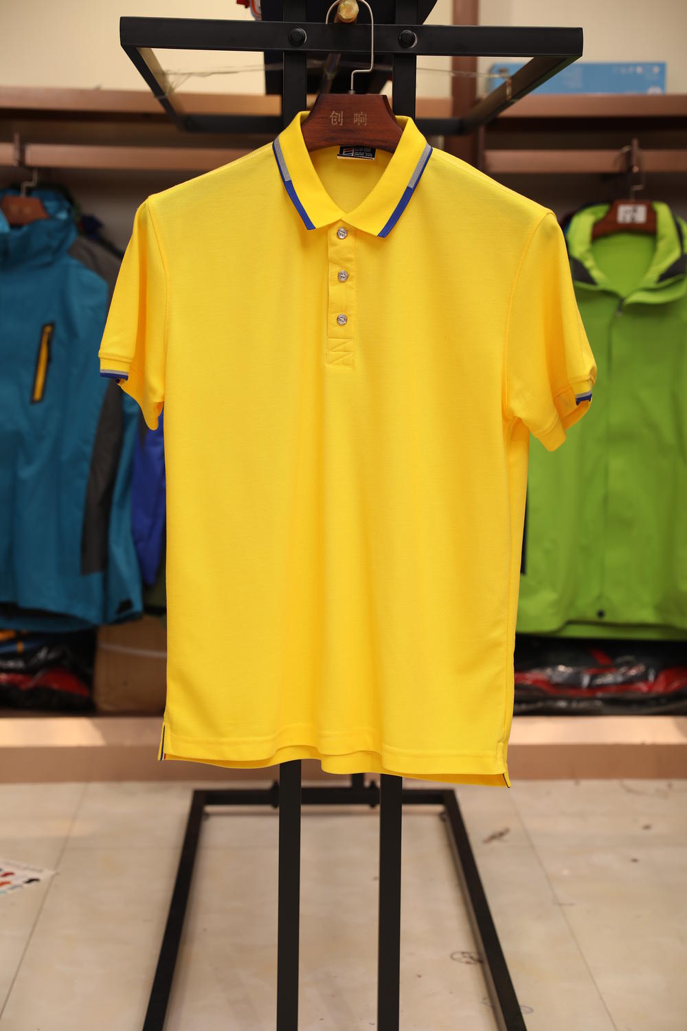 1678 Luminous Stripe Polo Short Sleeved Lapel