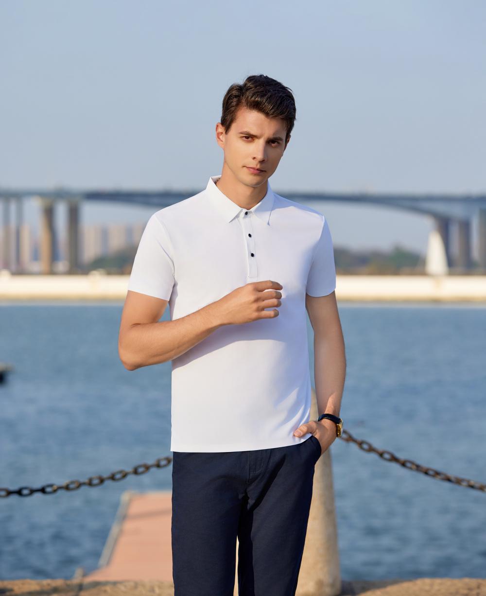 CX161 Seamless Lapel Polo Short Sleeved Lapel