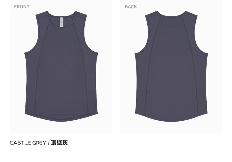 R353-B # [Pure Light Plate] Sports Running Casual Tank Top T-shirt Sleeveless Round Neck