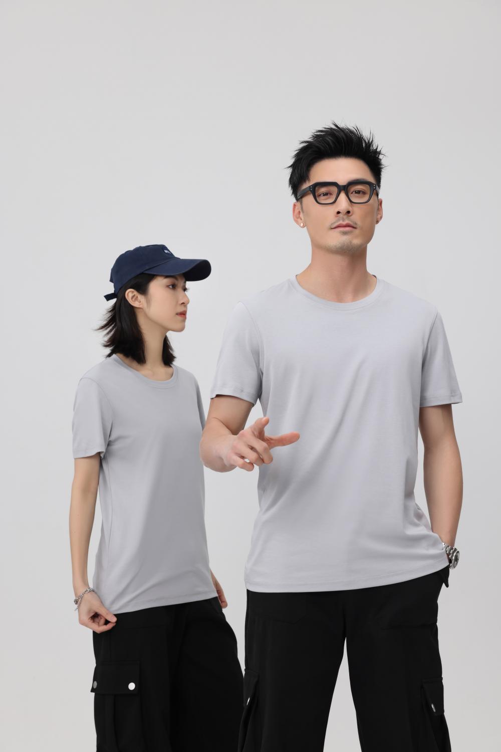 BT2555 (50 Count 220g Pure Cotton Three Proof T) T-shirt Short Sleeved Round Neck