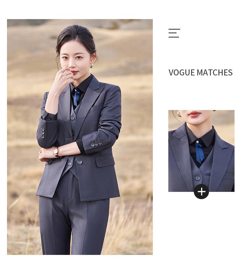 E888 Style/double Button Bead Edge Suit/imitation Wool Thickened TR-460g Suit Set