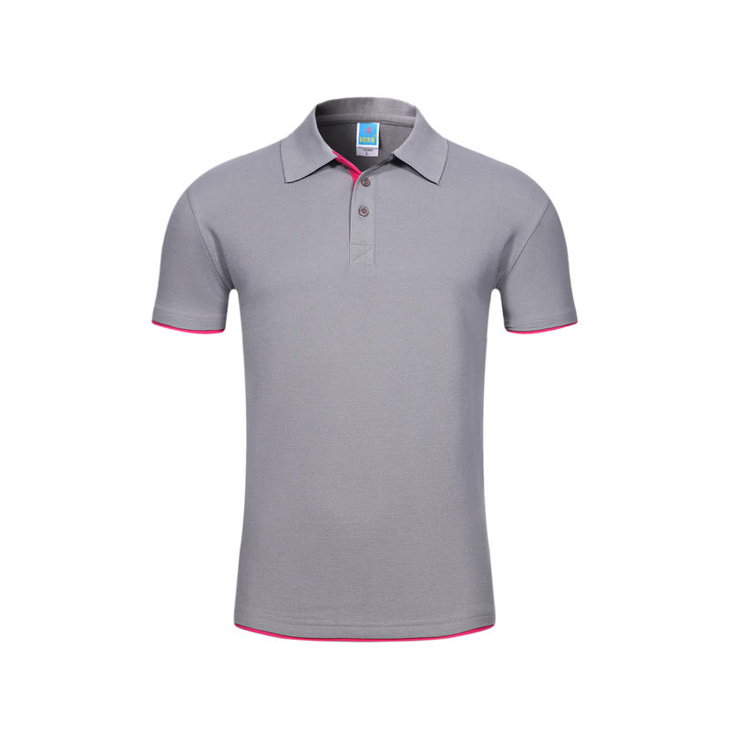 102TBG-A Thick Double Hem Polo Short Sleeve Collar