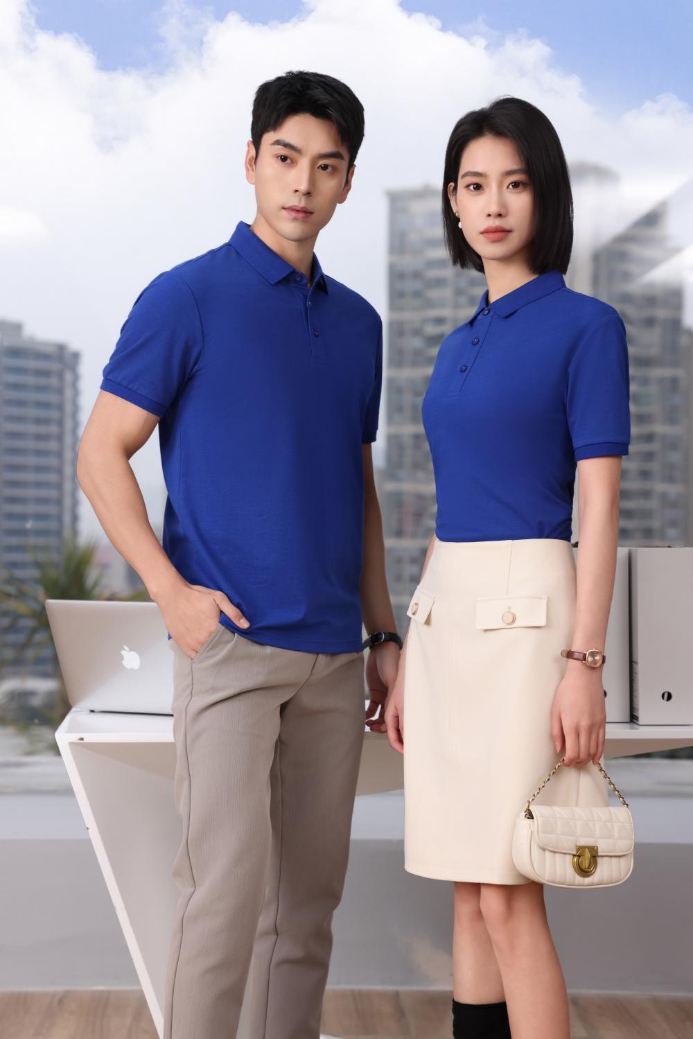 BT6699 Sorona Solid Color Lapel Polo Short Sleeved Lapel